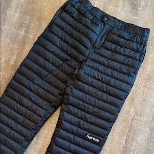 Supreme Quilted Black Puffy Pants